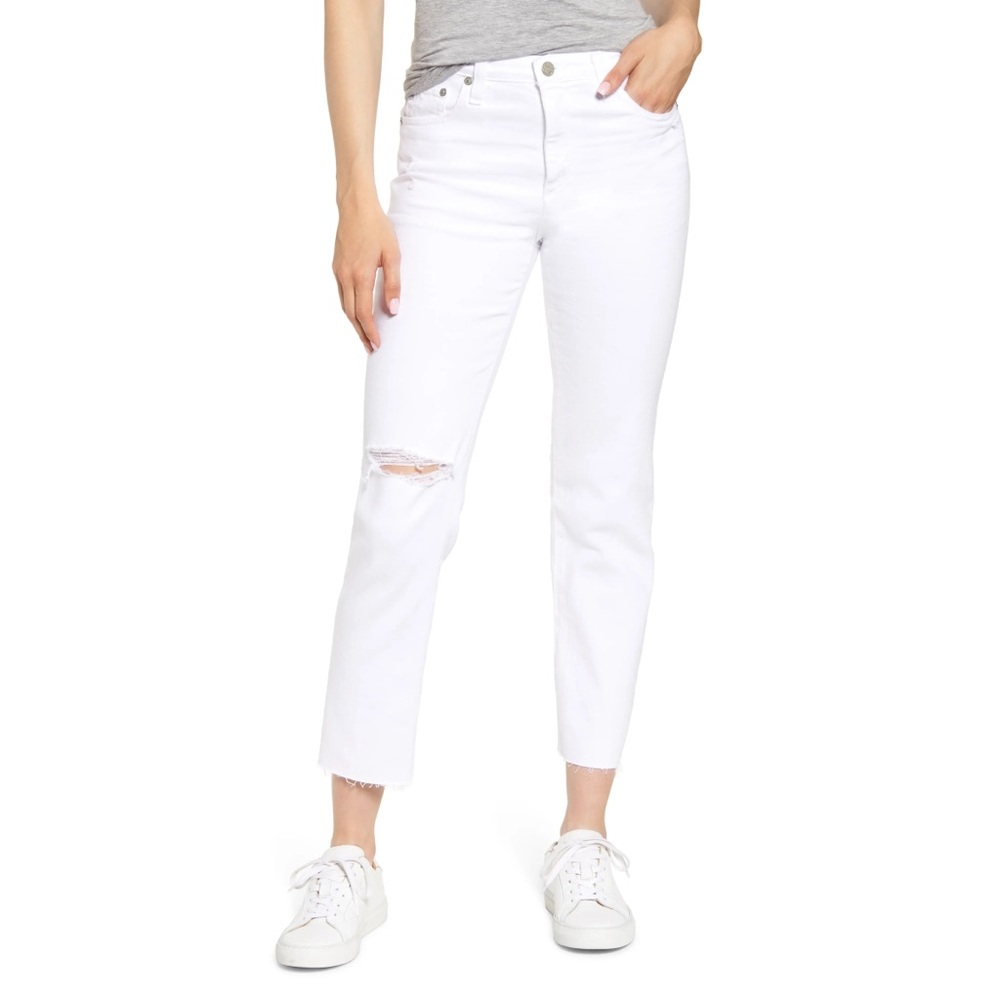 AG Jeans The Isabelle High-Rise Straight Crop
